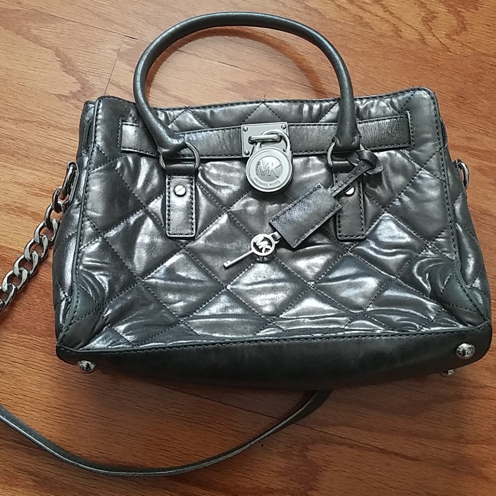 Michael Kors Hamilton Grey Quilt Bag